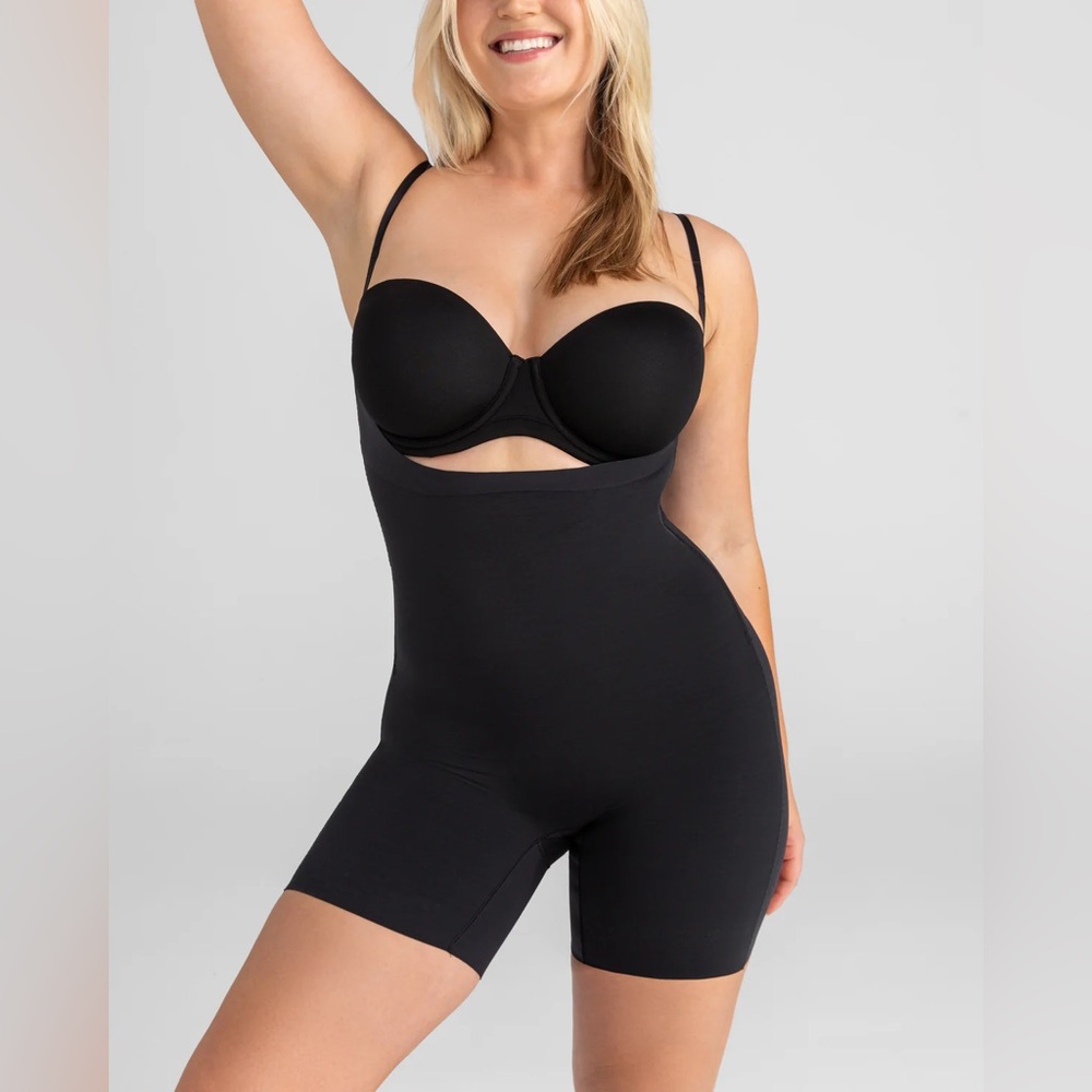 Honeylove Open-Bust Mid-Thigh Bodysuit